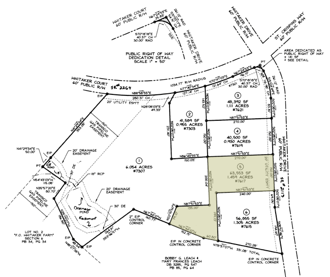 plat map 7617 Whitaker Drive